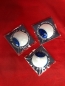 Preview: Strahlertaler reflectante blanco azul con una placa de aprobación