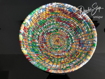 Cesta de reciclaje colorida - L