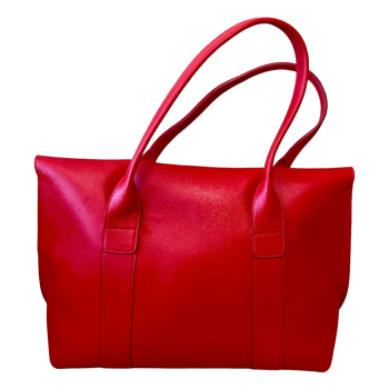 Salvador Ferragamo red handbag made from 100% calfskin leather