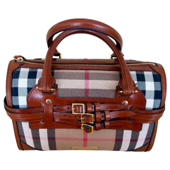 Burberry House Check Bridle Alchester Medium Bowling Bag