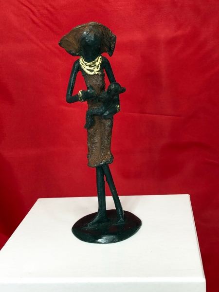 Niña africana con bebé - única