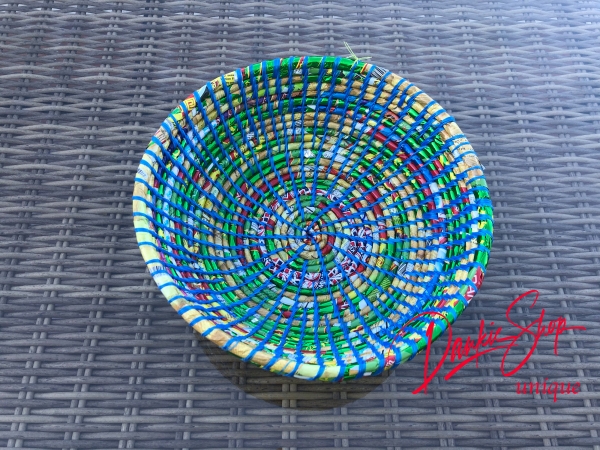 Cesta de reciclaje colorida con base Ø aprox.28 cm, altura aprox.12 cm