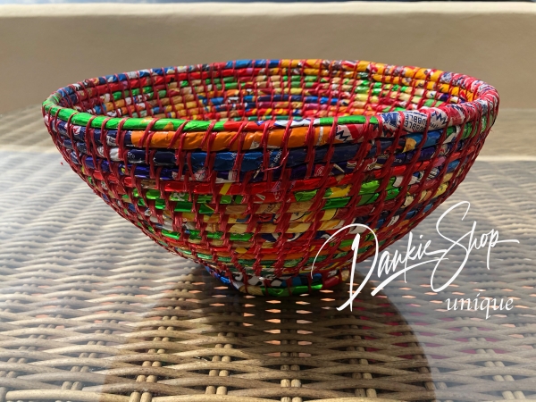 Cesta de reciclaje colorida con pie - XL