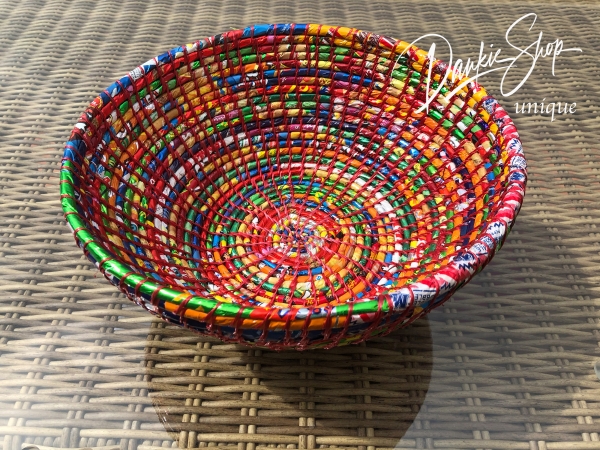Cesta de reciclaje colorida con pie - XL