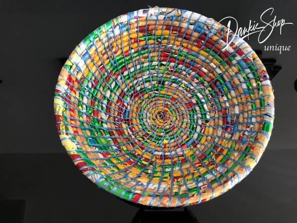 Cesta de reciclaje colorida - L