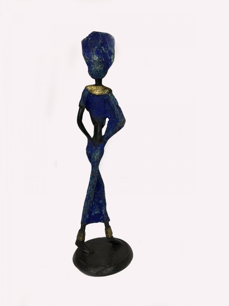 mujer de pie (azul) - única