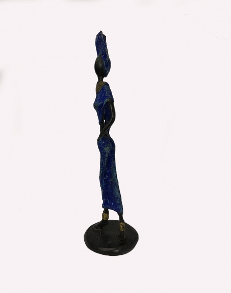 mujer de pie (azul) - única