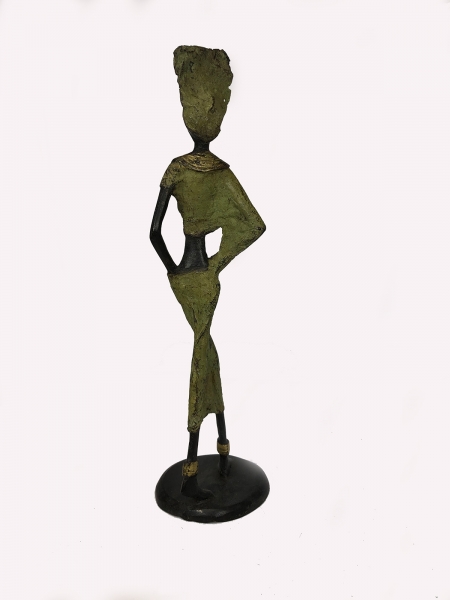 mujer de pie (verde) - única
