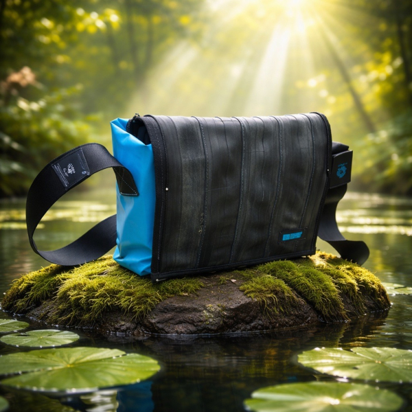 Umhängetasche – Messenger Nightlife - hellblau