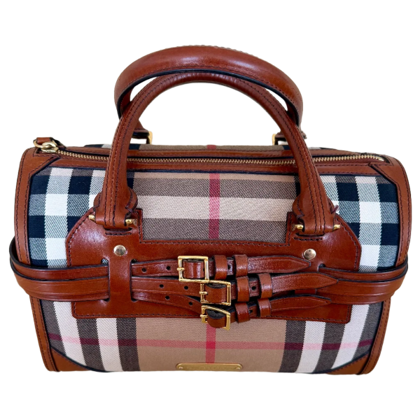 Burberry House Check Bridle Alchester Medium Bowling Bag