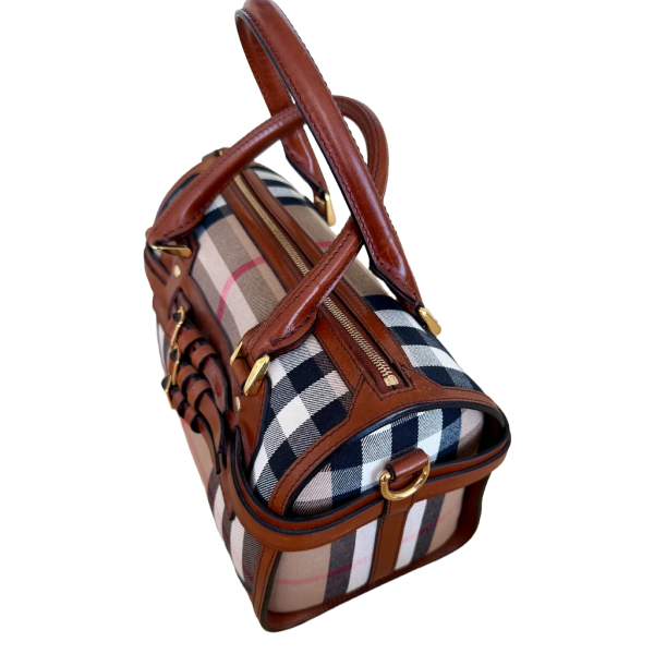 Burberry House Check Bridle Alchester Medium Bowling Bag