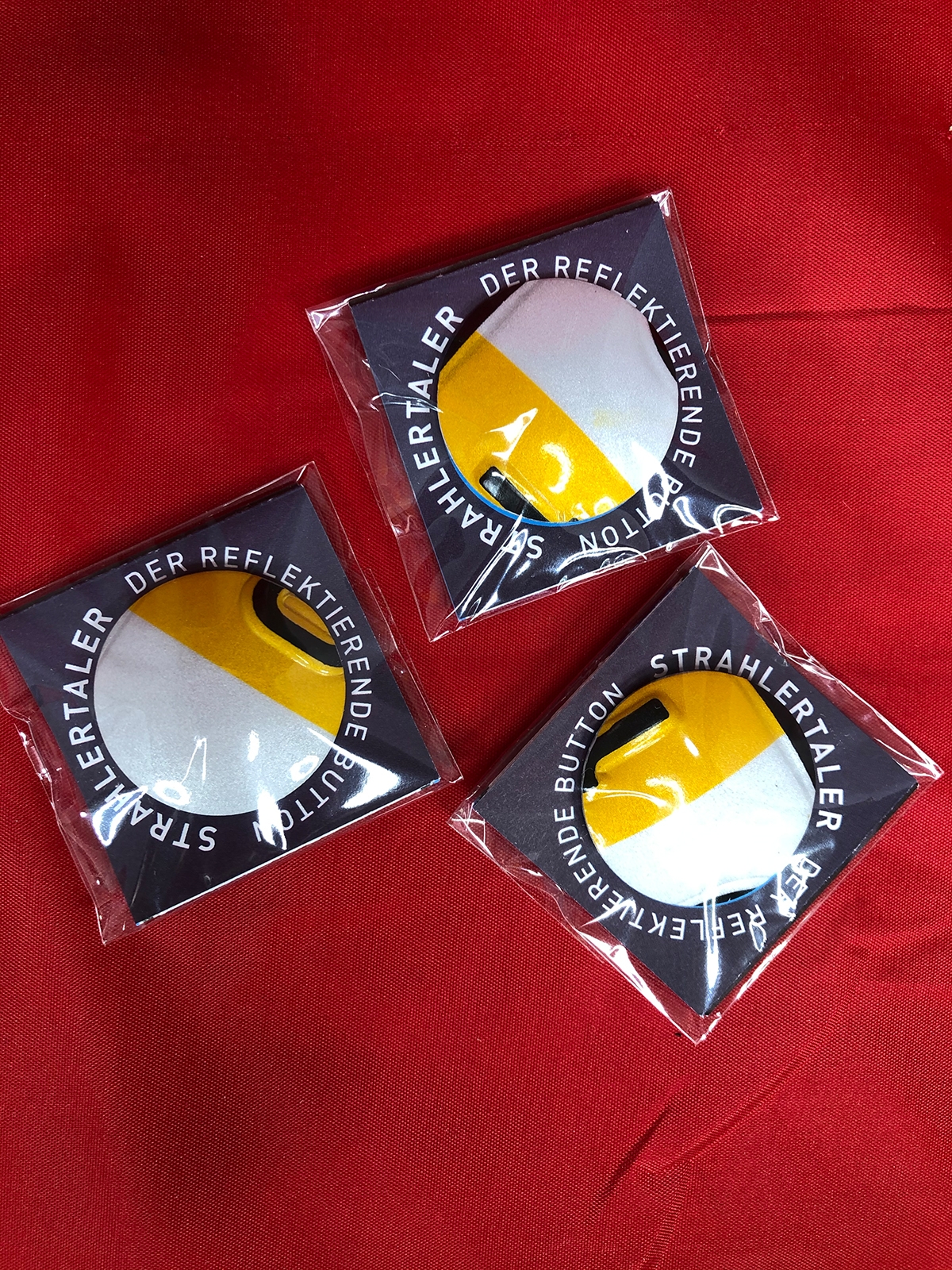 Strahlertaler reflectante blanco amarillo negro