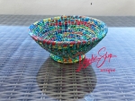 Colorful recycling basket with base Ø approx. 28 cm, height approx. 12 cm