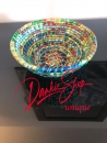 small colorful basket bowl Ø approx. 20 cm, H approx. 7 cm